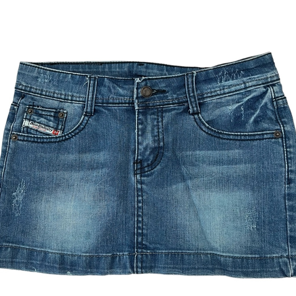 Diesel Industries Denim Miniskirt Size 26 Stitched back pocket details